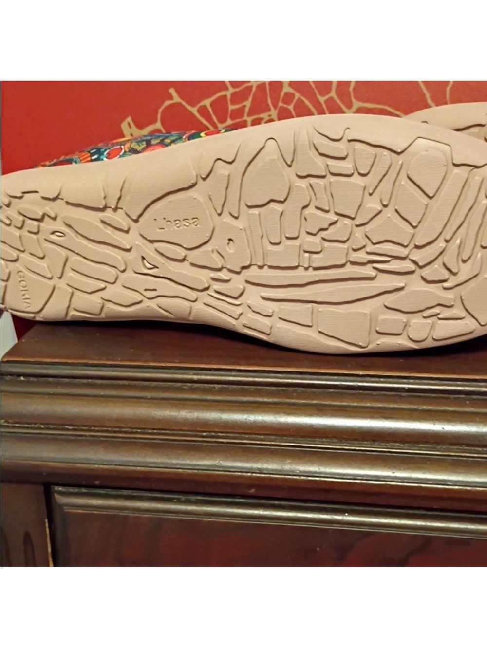 Multicolor Patterned Slip-On Flats - Picture 9 of 9